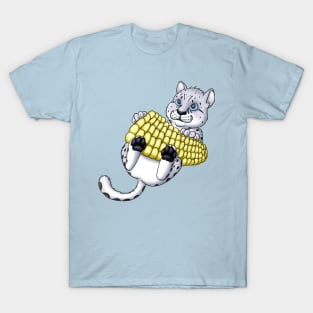 Corn on the Cub - Snow Leopard T-Shirt